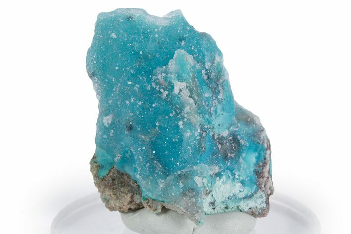 Sparkling Druzy Quartz on Chrysocolla - DR Congo #347500